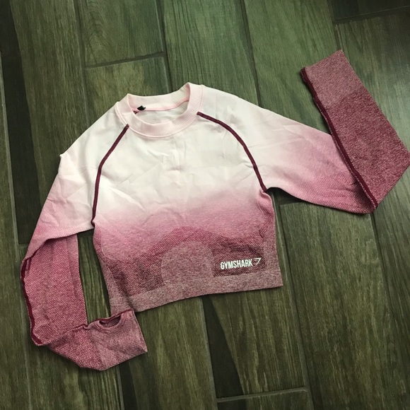 Gymshark Tops - Gymshark Pink Ombre Seamless Cropped Top XS